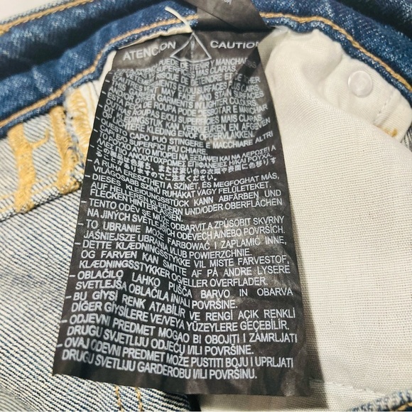 ZARA Sz 4 Mid Wash Boyfriend Style Light Wiskering High Rise Jeans - Picture 10 of 11